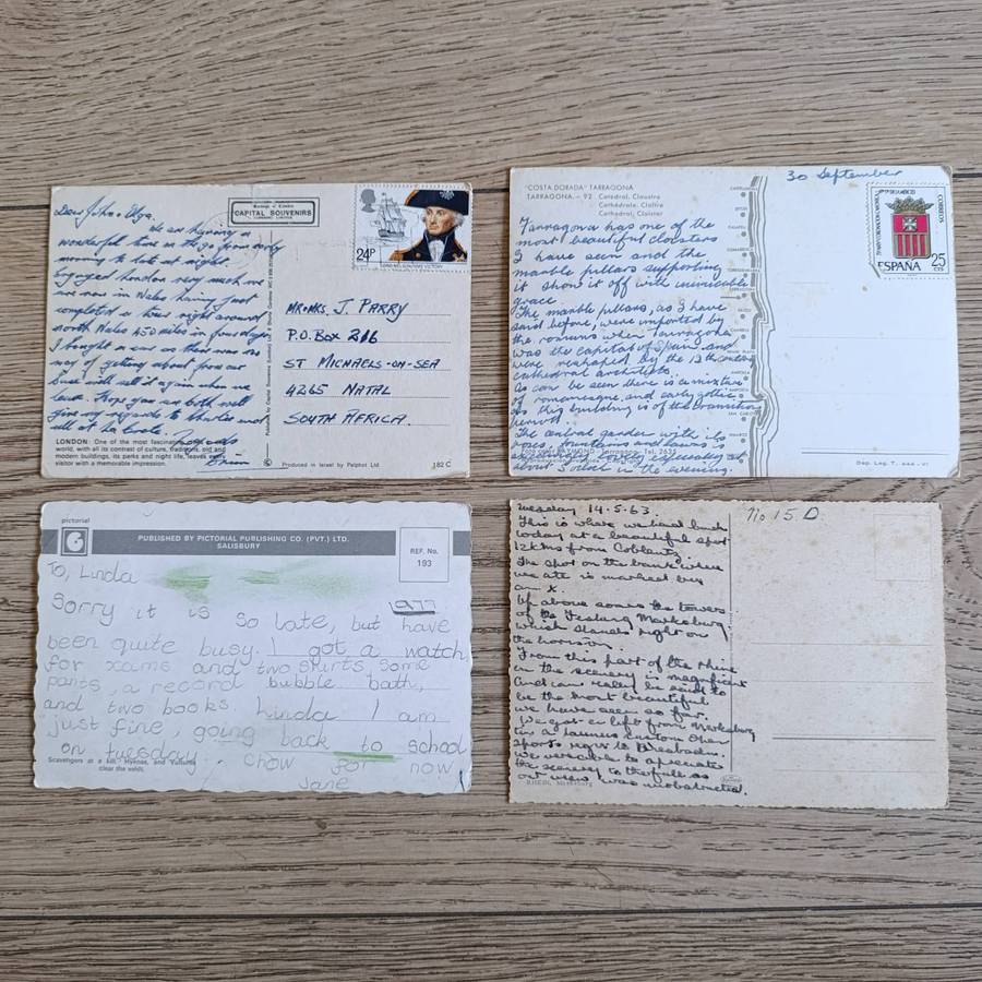 Large lot of over 200 Postcards - used and unused