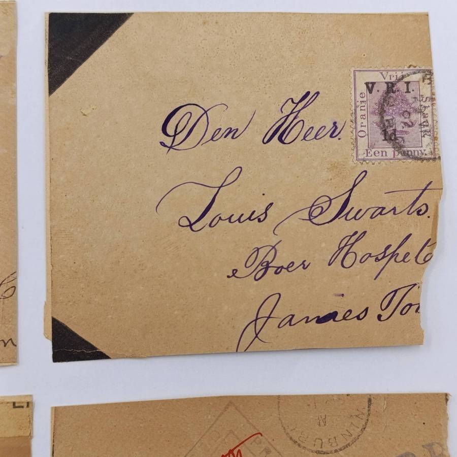 Lot of 4 Boer War POW damaged cover fronts Names of POW's mentioned