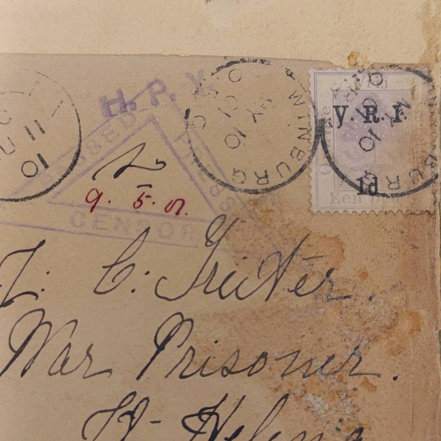 Boer War POW cover fronts stuck back to back