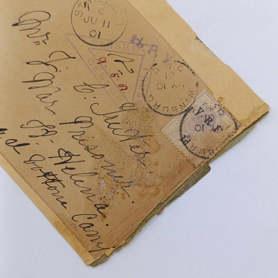 Boer War POW cover fronts stuck back to back