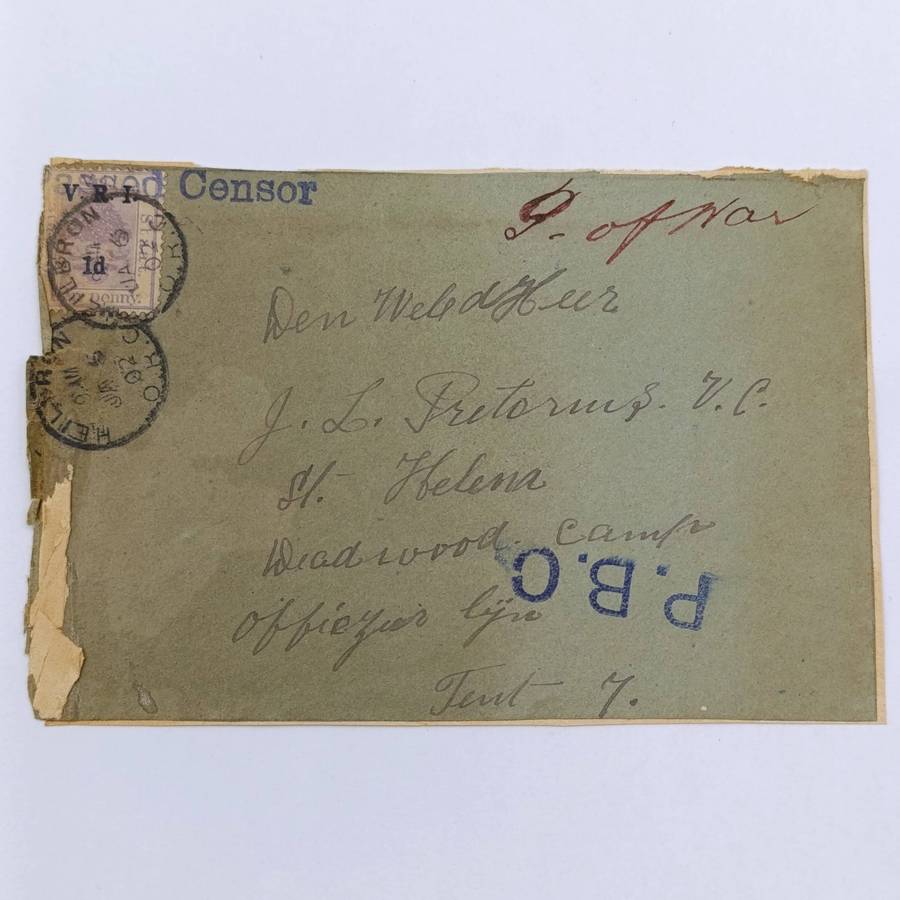 Boer War POW cover fronts stuck back to back