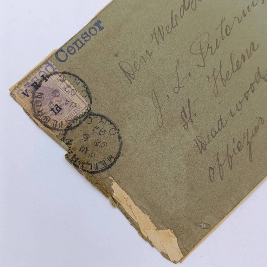 Boer War POW cover fronts stuck back to back