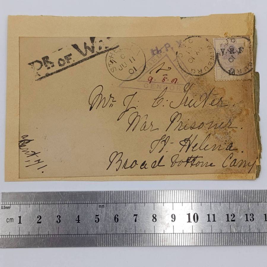Boer War POW cover fronts stuck back to back