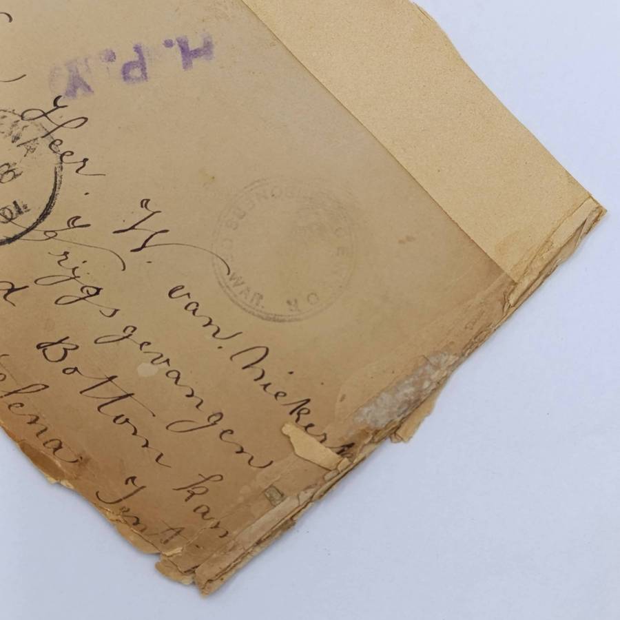 Pair of Boer War POW cover fronts stuck back to back