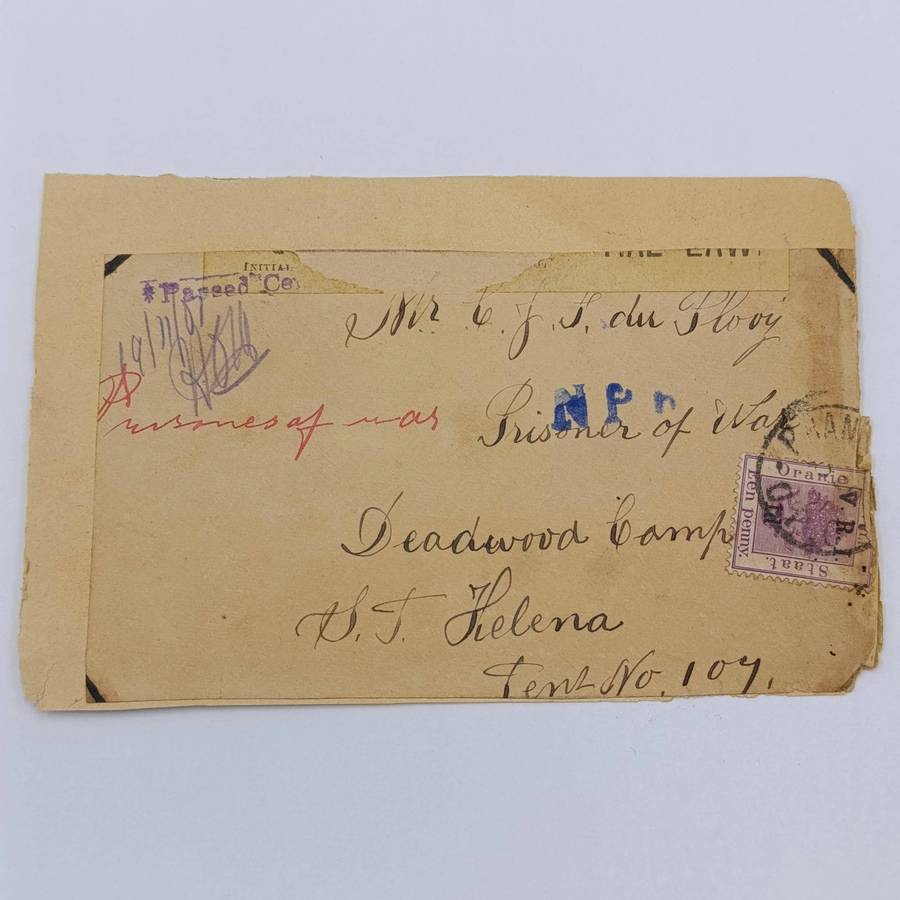 Pair of Boer War POW Cover fronts stuck back to back