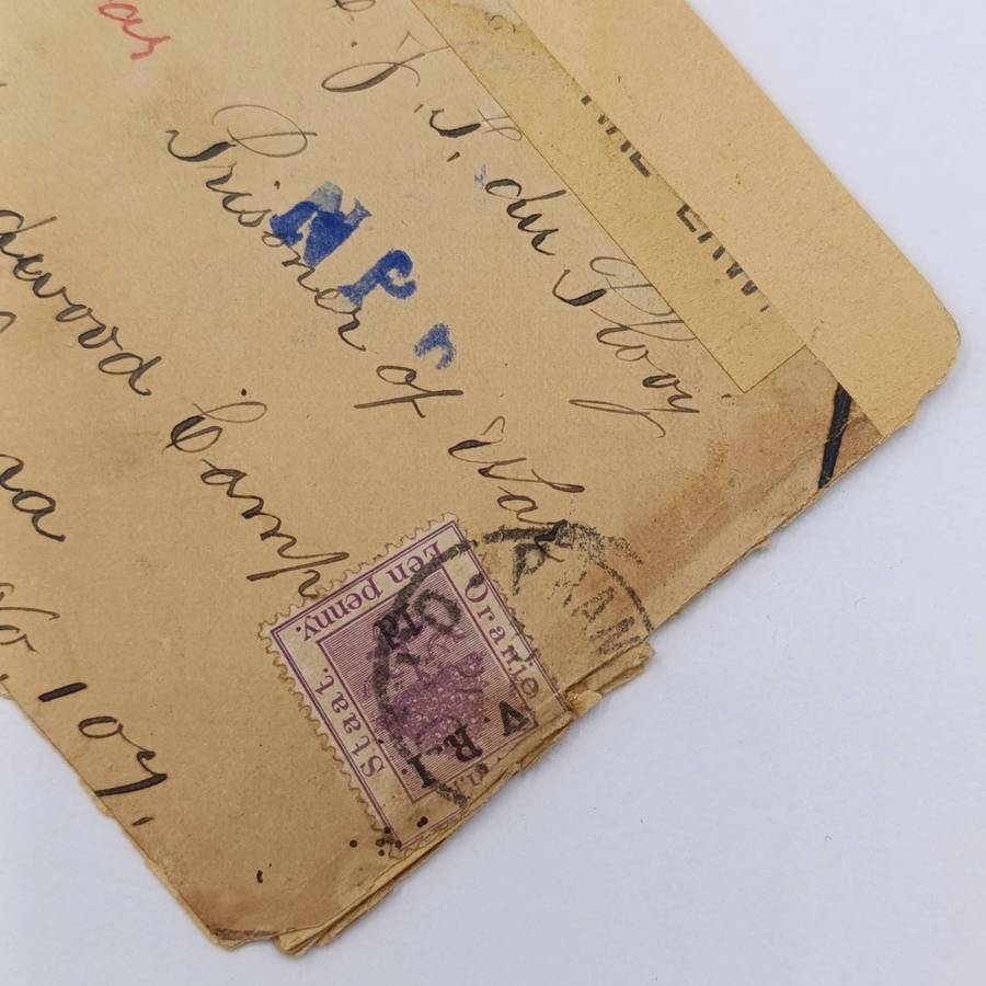 Pair of Boer War POW Cover fronts stuck back to back