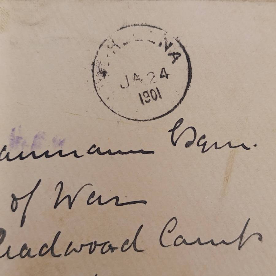 Pair of Boer War POW Cover fronts stuck back to back