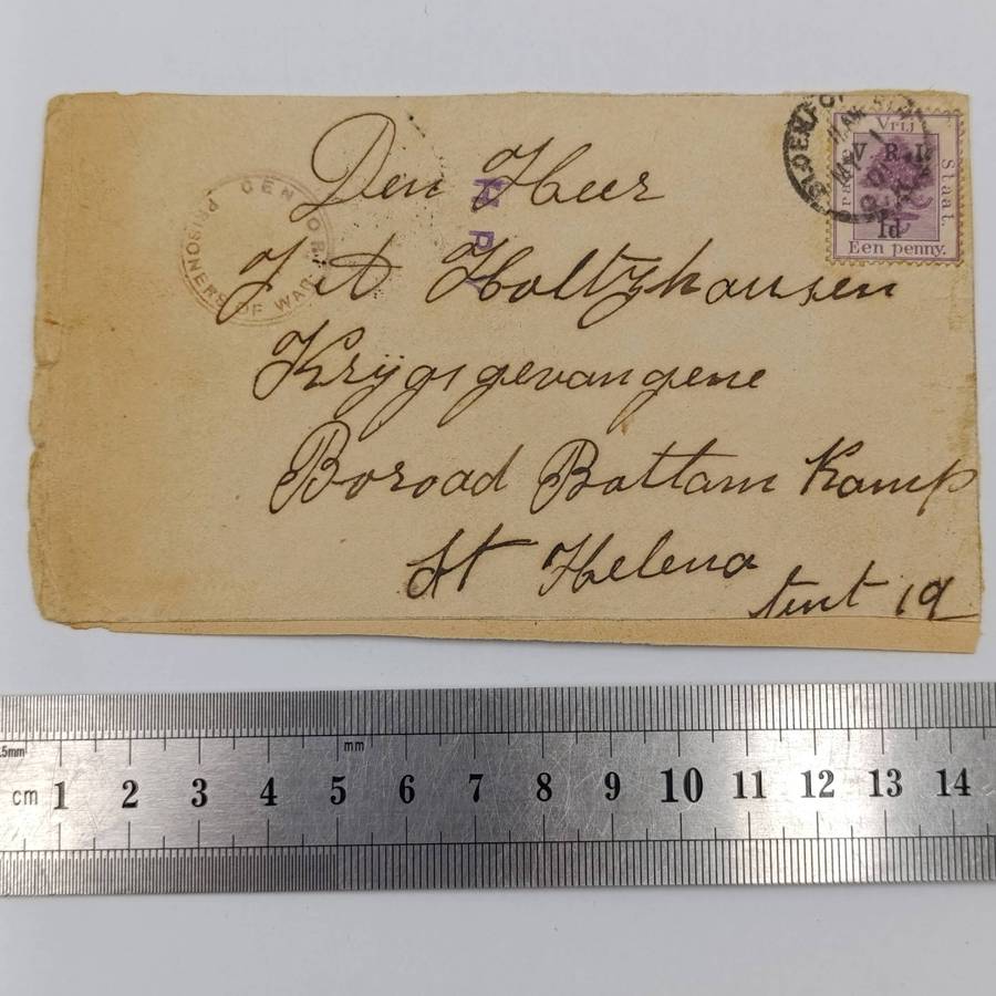 Pair of Boer War POW Cover fronts stuck back to back