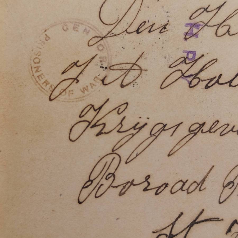 Pair of Boer War POW Cover fronts stuck back to back