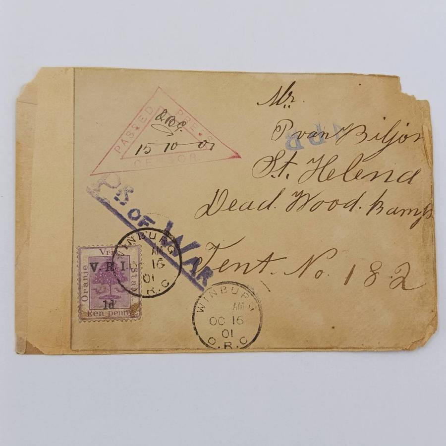 Pair of Boer War POW Cover fronts stuck back to back