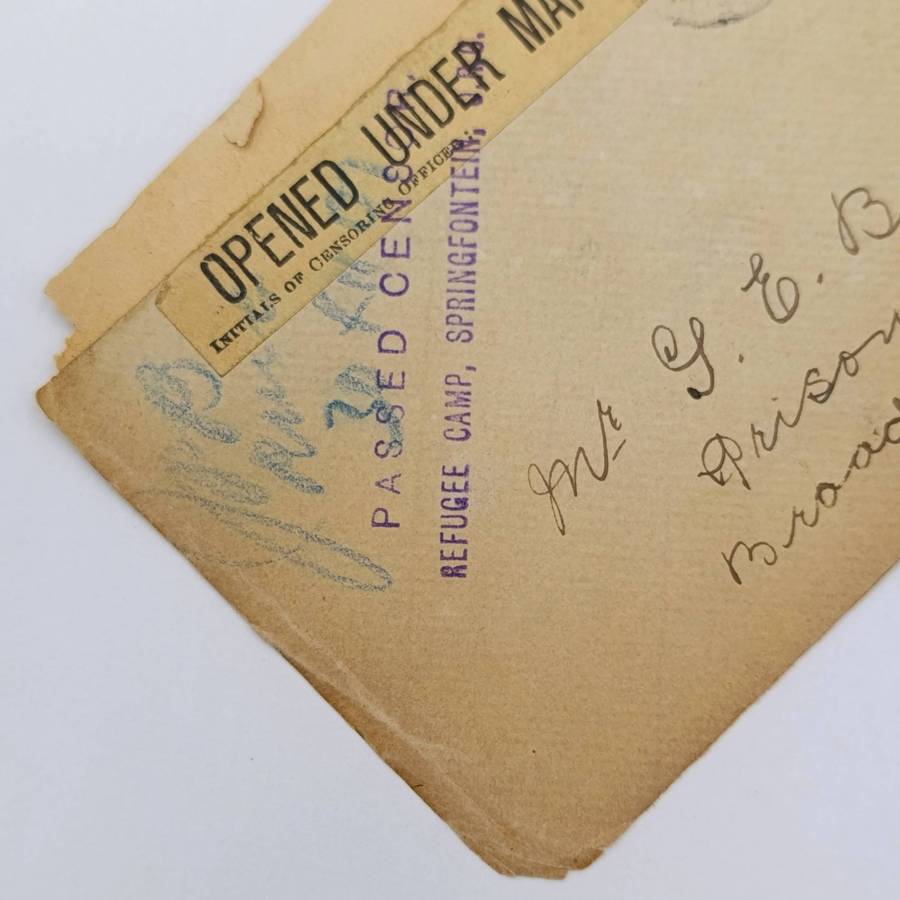 Pair of Boer War POW Cover fronts stuck back to back