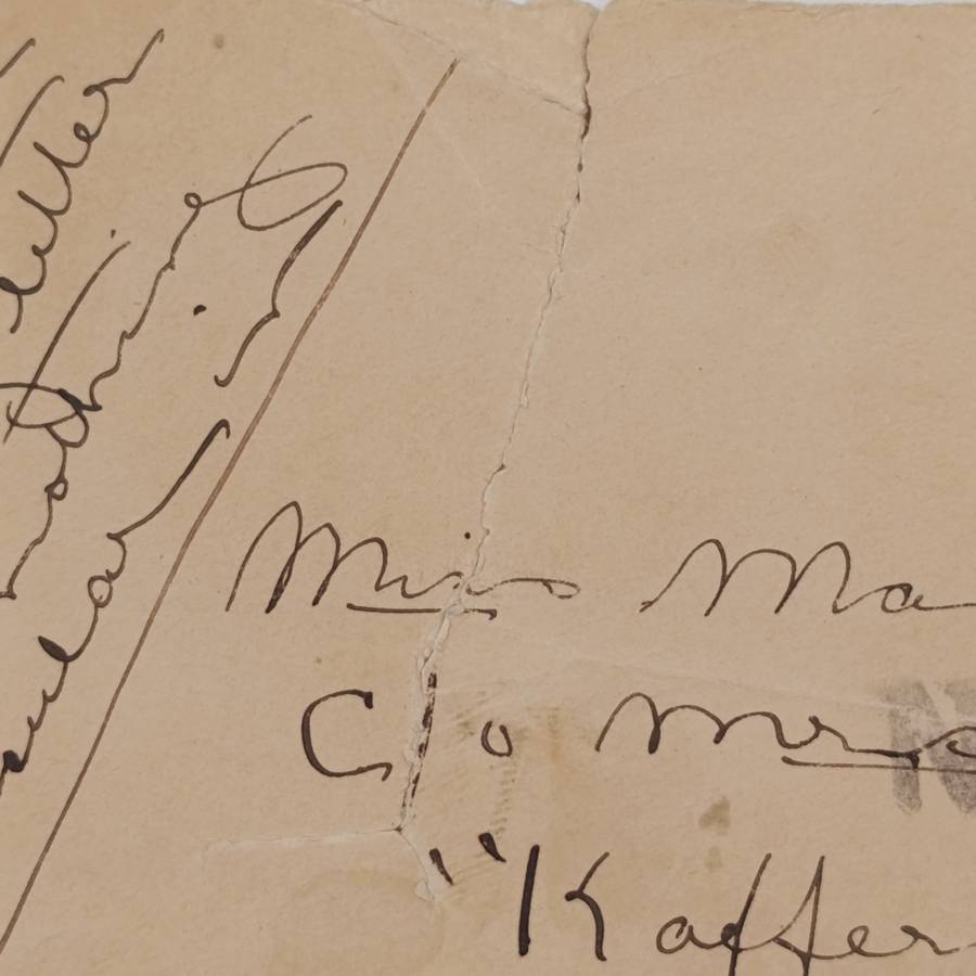 1901 Letter Front Bloemfontein to "Kaffersfontein" Cape Colony - Maggie de Villiers - passed by cens