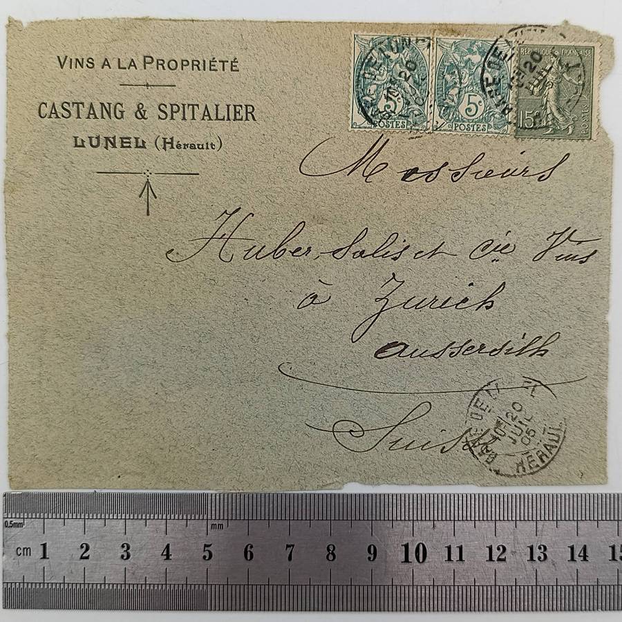 Lot of 5 letter fronts - all posted to Switzerland - oldest is 1890 - from various countries