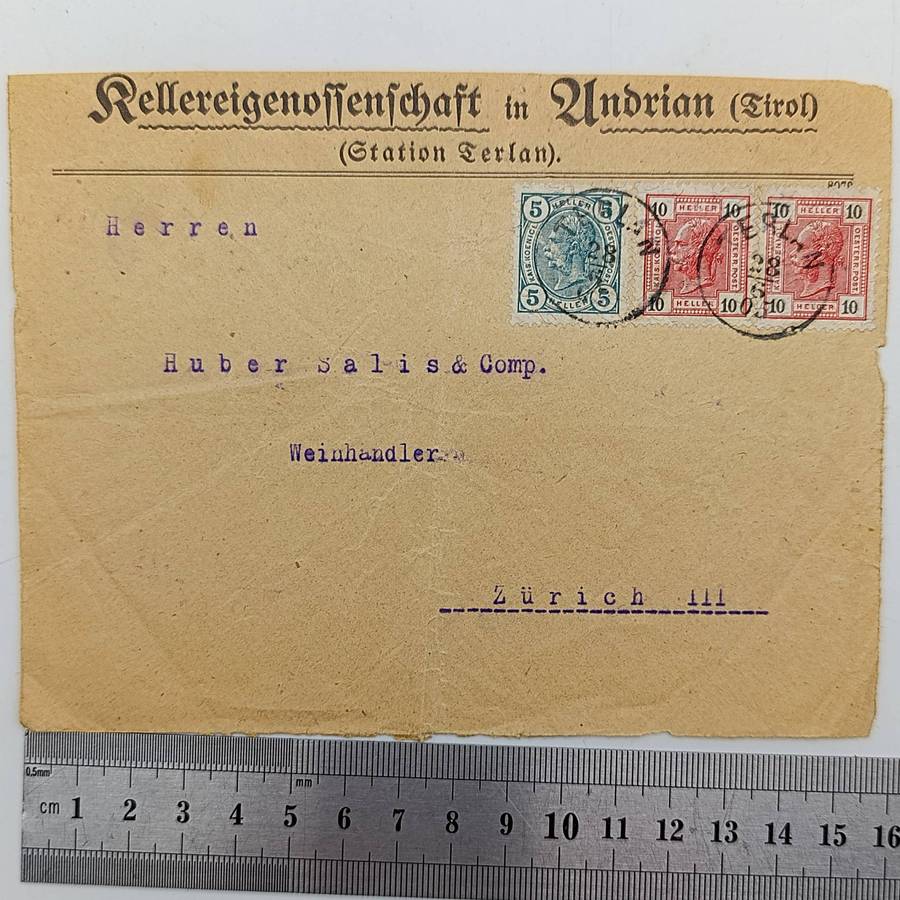 Lot of 5 letter fronts - all posted to Switzerland - oldest is 1890 - from various countries