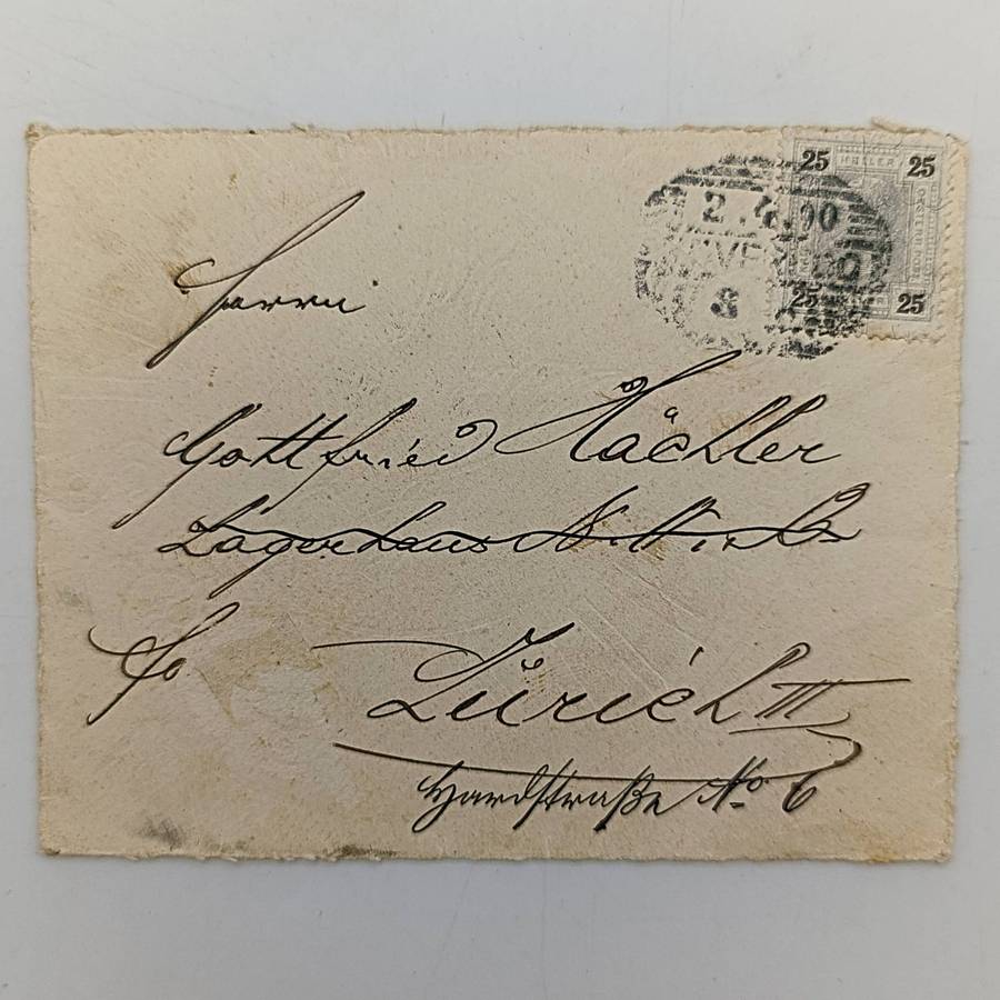 Lot of 5 letter fronts - all posted to Switzerland - oldest is 1890 - from various countries
