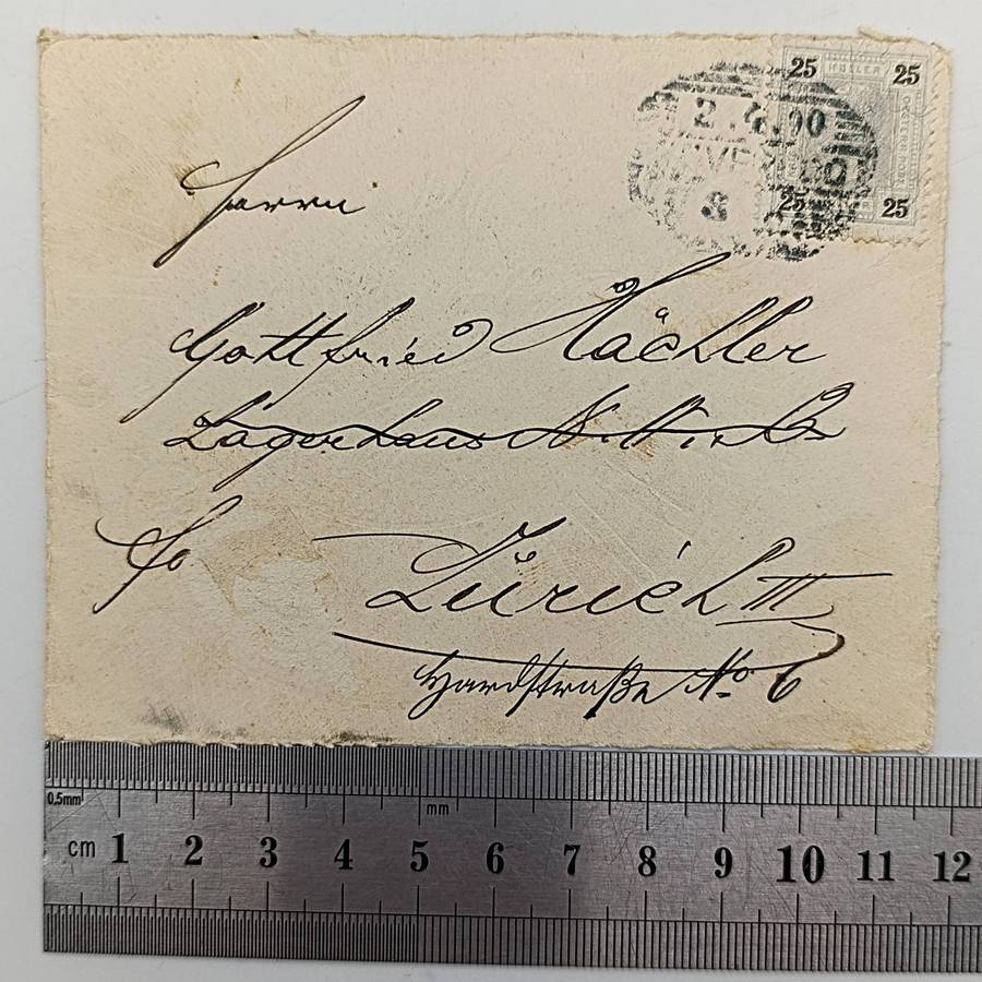 Lot of 5 letter fronts - all posted to Switzerland - oldest is 1890 - from various countries