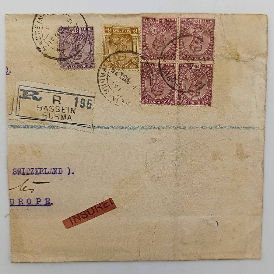 Lot of 5 letter fronts - all posted to Switzerland - oldest is 1890 - from various countries