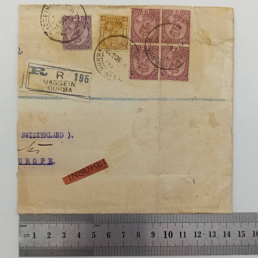 Lot of 5 letter fronts - all posted to Switzerland - oldest is 1890 - from various countries
