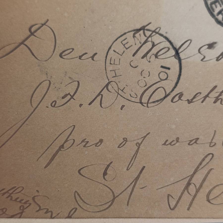 Pair of Boer War POW cover stuck back to back one from Bermuda 1901 to JFD Oosthuizen St Helena