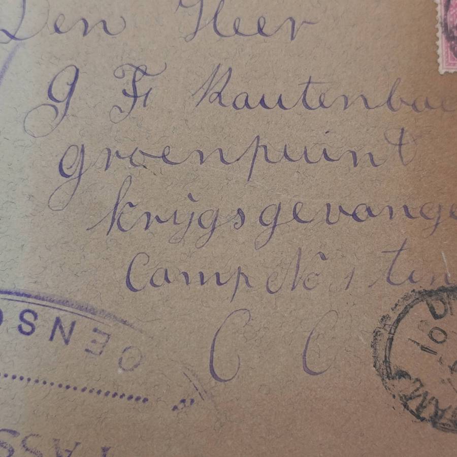 Pair of Boer War POW cover stuck back to back one from Bermuda 1901 to JFD Oosthuizen St Helena