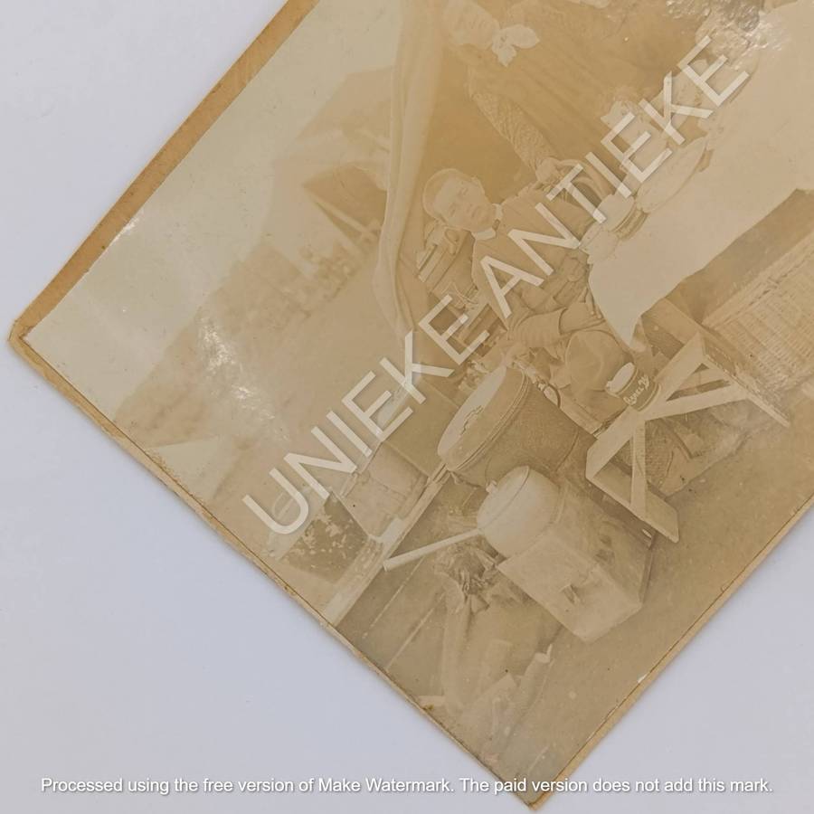 Boer War Photo of the Bosman family at the woman's camp Bloemfontein - at the back postcard posted