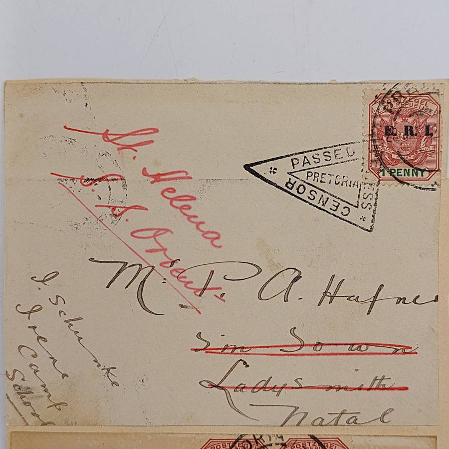 Photo of James Town St Helena, Boer War period - at the back pair of Boer War POW fronts