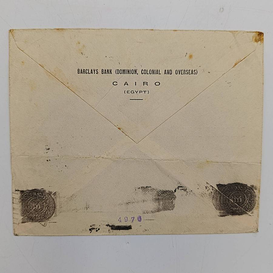 Censored WW2 Letter - Egypt to Caledon, South Africa - 3 Egyptian stamps cancelled Cairo 16 Feb 1942