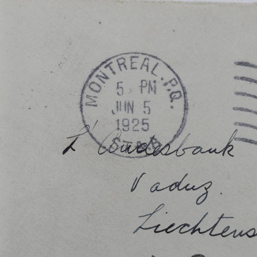 Canadian National Railways stationary used to send letter to Vaduz Liechtenstein from Montreal, Cana