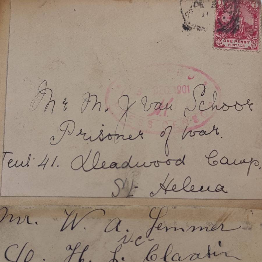 Lot of 4 Boer War POW covers stuck back to back