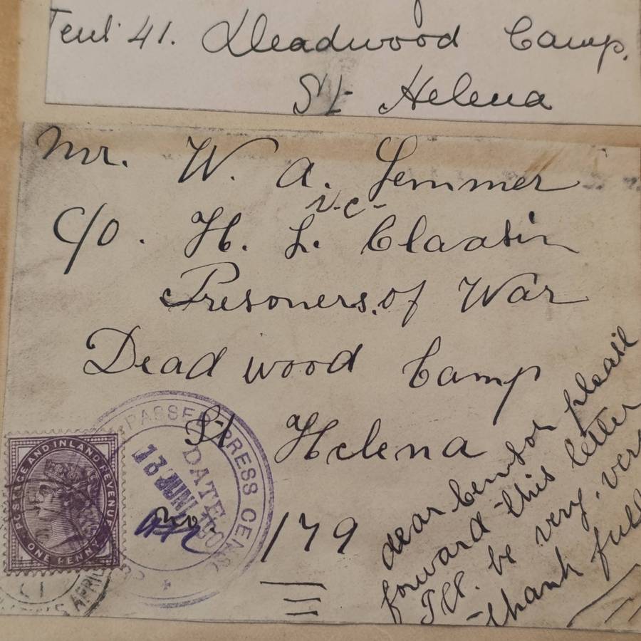 Lot of 4 Boer War POW covers stuck back to back