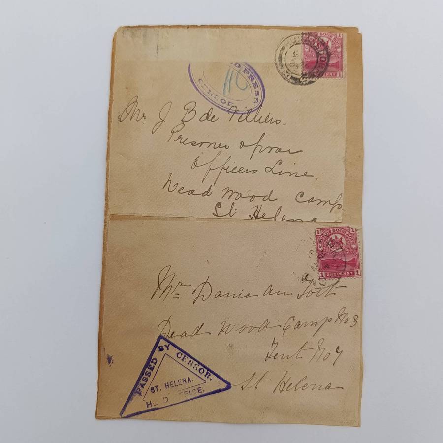 Lot of 4 Boer War POW covers stuck back to back
