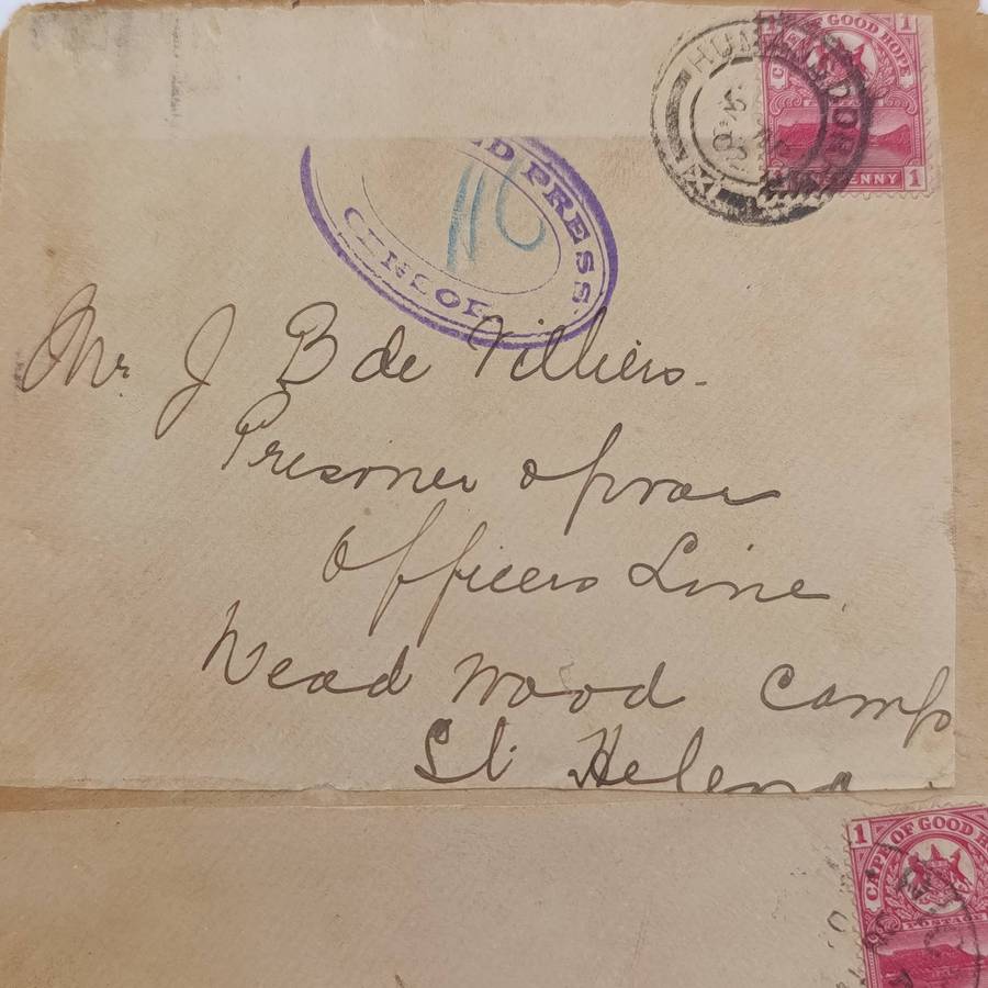 Lot of 4 Boer War POW covers stuck back to back