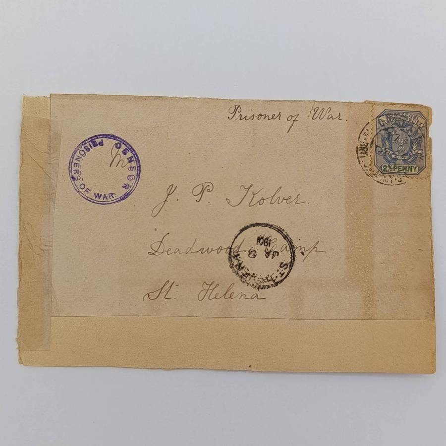 Boer War POW fronts stuck back to back to back