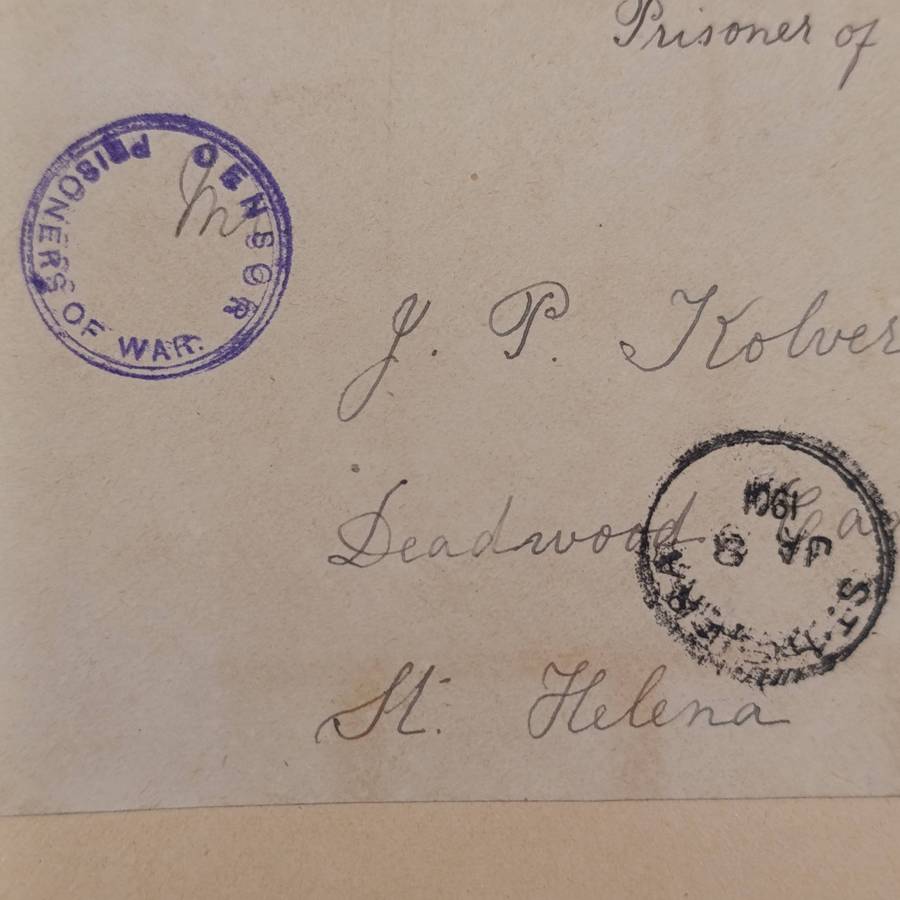 Boer War POW fronts stuck back to back to back