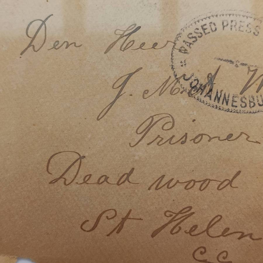 Boer War POW fronts stuck back to back one side from Pretoria 31 Oct 1900 to Thomas Moode