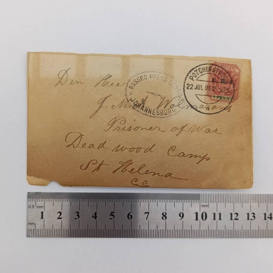 Boer War POW fronts stuck back to back one side from Pretoria 31 Oct 1900 to Thomas Moode