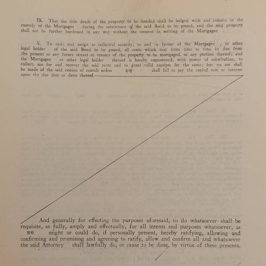 Mortgage Bond Power of Attorny and Affidavits with 8 revenue stamps - Bond dated 1940