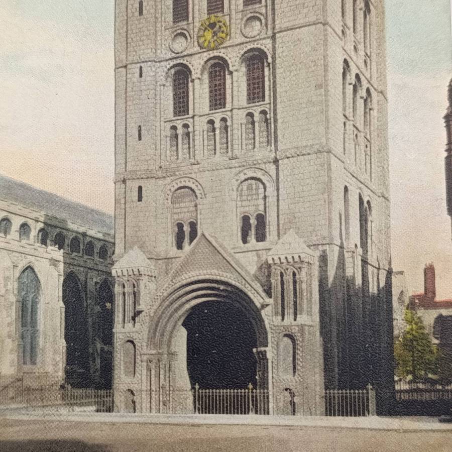 Postcard posted 4 Nov 1905 Woolprt, England to Liverpool - Squared circle cancellation