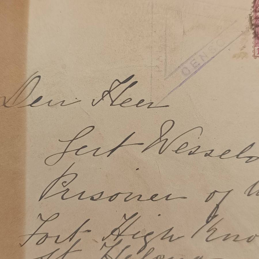 Boer War POW fronts stuck back to back one side posted Sheldon 16 Oct 1901 to Gert Wessels POW Fort