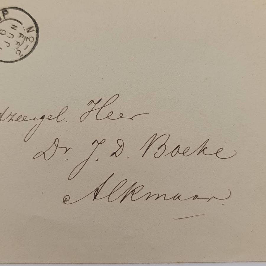 Postal Cover posted Netherlands 6 June 1899 on prepaid Stationery at De Rijp to Dr JD Boeke