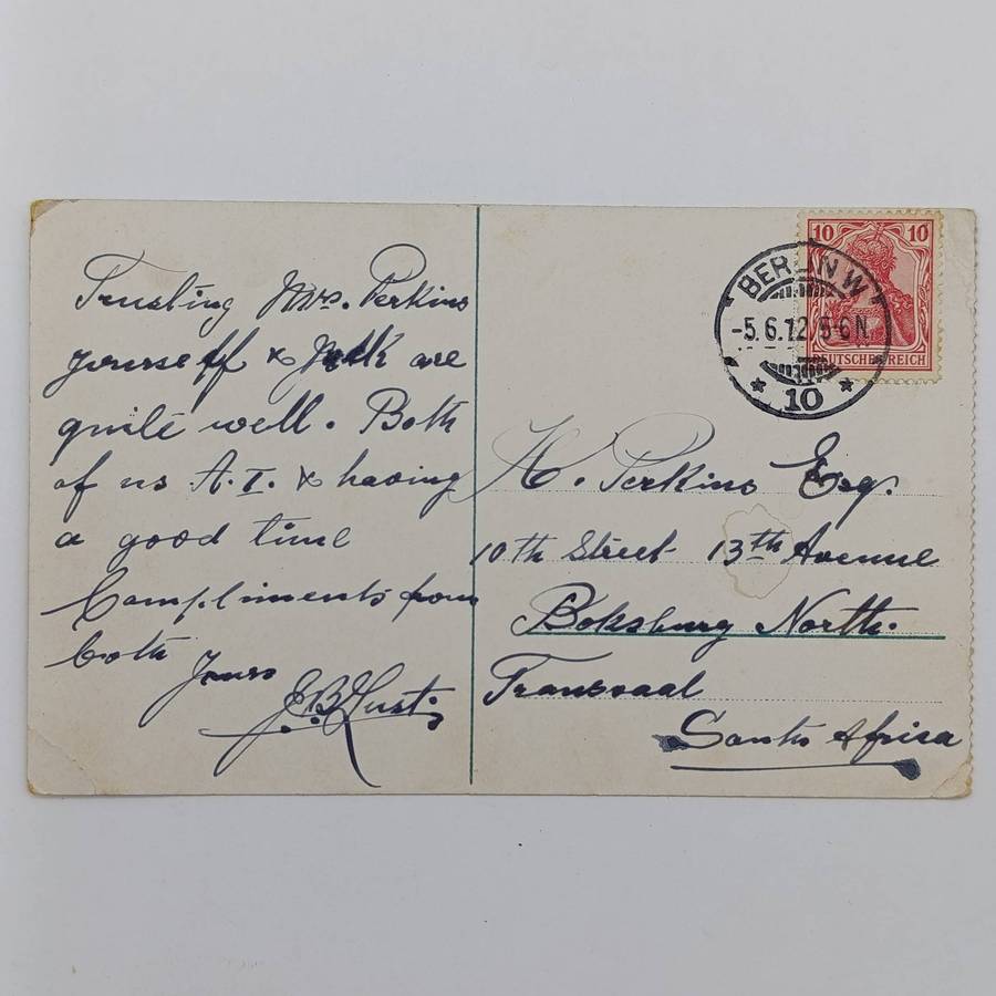 Lot of 11 German Postcards used 1910 to 1920 - Five sent to South Africa