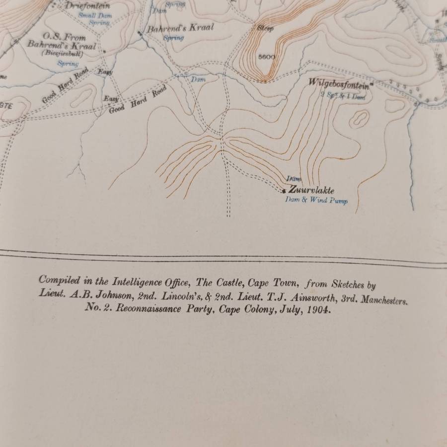 Antique 1906 Map of Middelburg Cape Colony - 20 Mile radius map