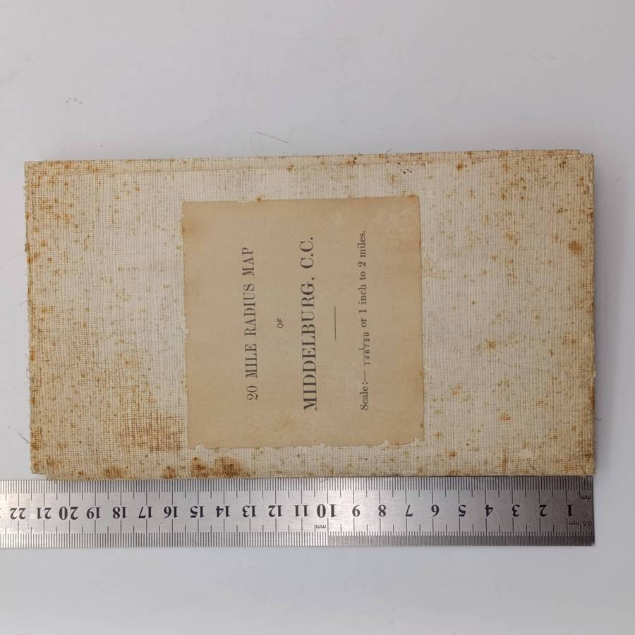 Antique 1906 Map of Middelburg Cape Colony - 20 Mile radius map