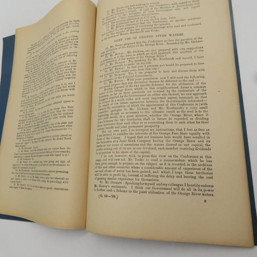 1899 Cape of Good Hope report of the Cape Colony and Free State representatives