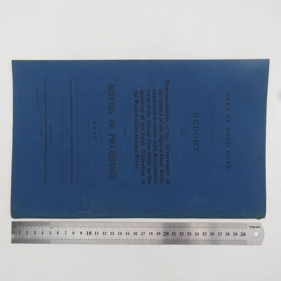 1899 Cape of Good Hope report of the Cape Colony and Free State representatives