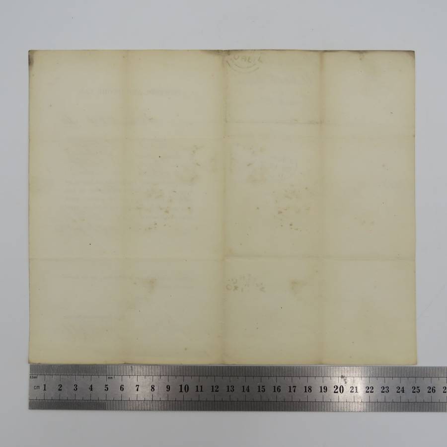 1860 Property Tax appeal notice posted STIRLING to LINLITHGROW, SCOTLAND with penny red stamp