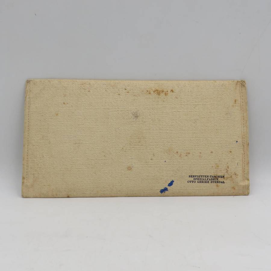 Vintage Deutsche Afrika-Linien document pouch with two menus and two notebooks with pencils for ship