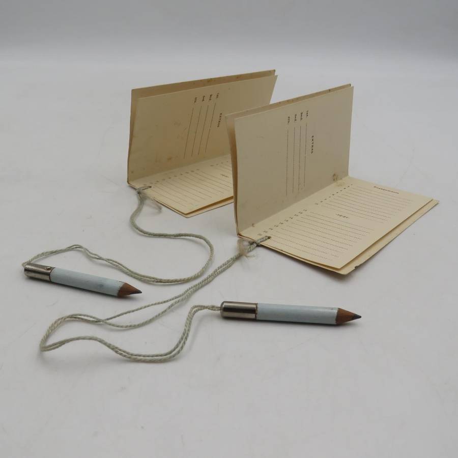 Vintage Deutsche Afrika-Linien document pouch with two menus and two notebooks with pencils for ship