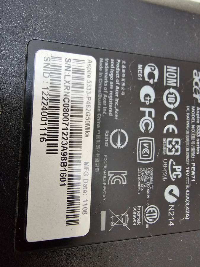 3 x Acer Aspire laptops - Spares or repairs