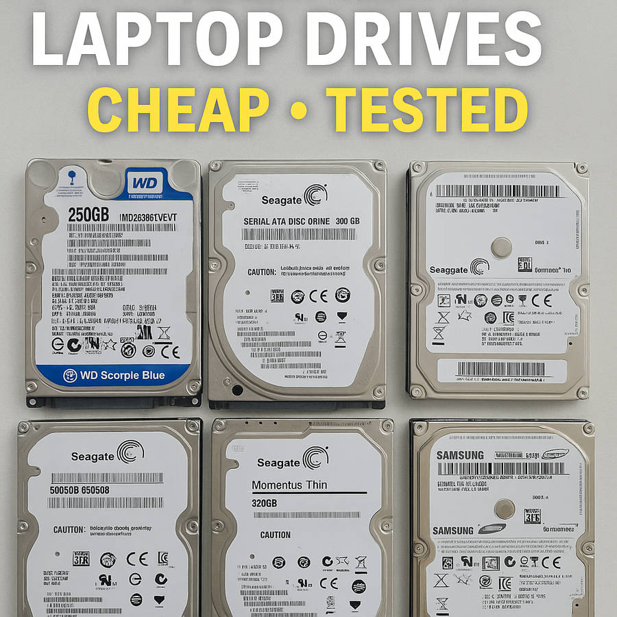 Bulk lot - 4 x Seagate Momentus 320GB & 2 x WD 250GB Laptop Hard Drives - Old drives but working